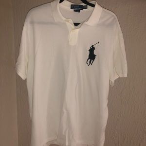 MENS POLO RALPH LAUREN WHITE POLO T-SHIRT SIZE XL